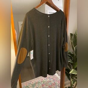 Pink Clover 1X Grey Sweater